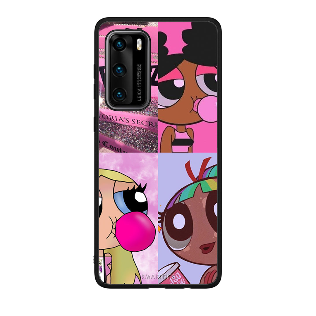 Huawei P40 Bubble Girls Θήκη Αγίου Βαλεντίνου από τη Smartfits με σχέδιο στο πίσω μέρος και μαύρο περίβλημα | Smartphone case with colorful back and black bezels by Smartfits