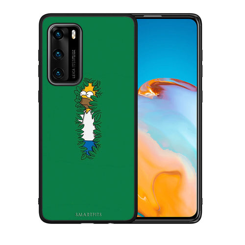 Θήκη Αγίου Βαλεντίνου Huawei P40 Bush Man από τη Smartfits με σχέδιο στο πίσω μέρος και μαύρο περίβλημα | Huawei P40 Bush Man case with colorful back and black bezels