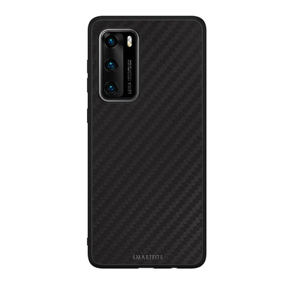 Huawei P40 Carbon Black θήκη από τη Smartfits με σχέδιο στο πίσω μέρος και μαύρο περίβλημα | Smartphone case with colorful back and black bezels by Smartfits