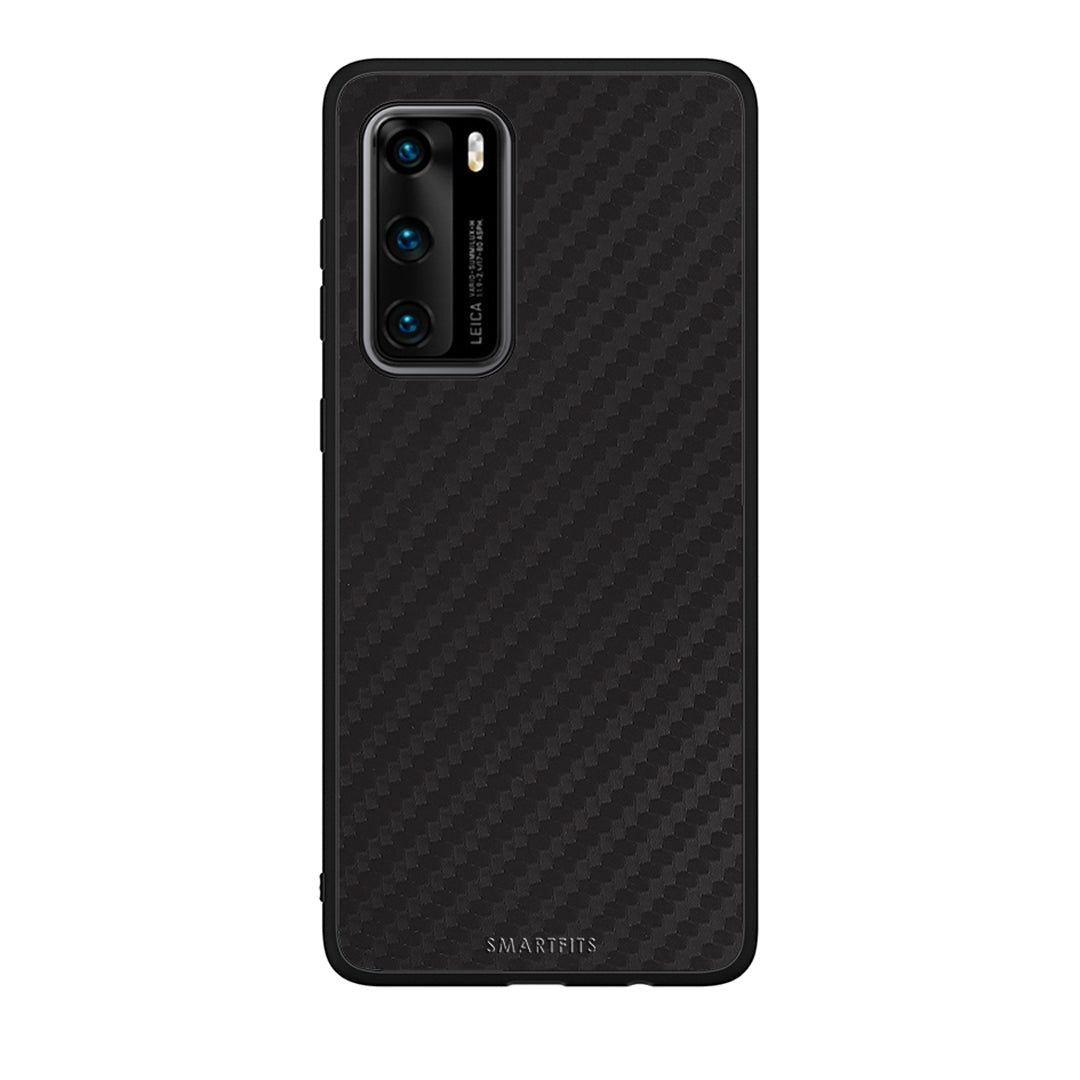 Huawei P40 Carbon Black θήκη από τη Smartfits με σχέδιο στο πίσω μέρος και μαύρο περίβλημα | Smartphone case with colorful back and black bezels by Smartfits