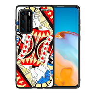 Thumbnail for Θήκη Huawei P40 Card Love από τη Smartfits με σχέδιο στο πίσω μέρος και μαύρο περίβλημα | Huawei P40 Card Love case with colorful back and black bezels