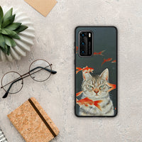 Thumbnail for Cat Goldfish - Huawei P40 θήκη
