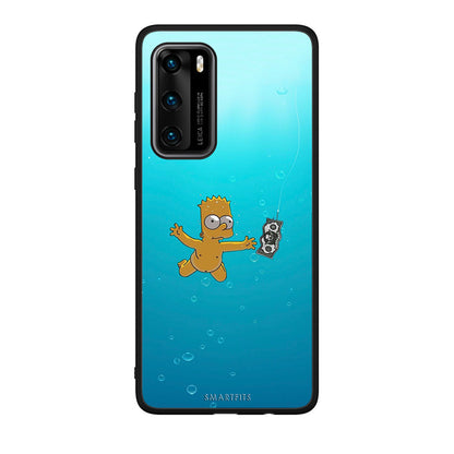 Huawei P40 Chasing Money θήκη από τη Smartfits με σχέδιο στο πίσω μέρος και μαύρο περίβλημα | Smartphone case with colorful back and black bezels by Smartfits
