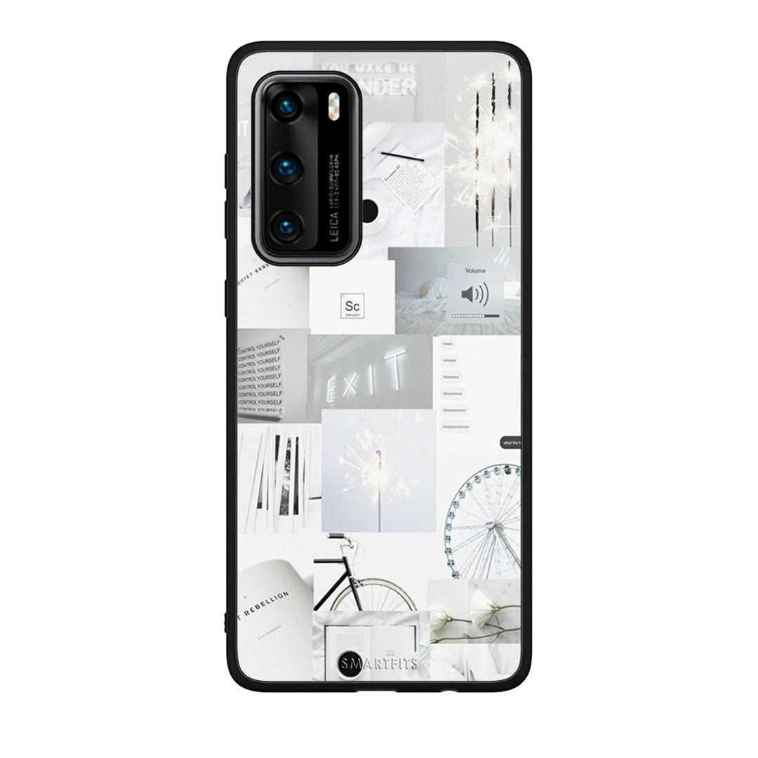Huawei P40 Collage Make Me Wonder Θήκη Αγίου Βαλεντίνου από τη Smartfits με σχέδιο στο πίσω μέρος και μαύρο περίβλημα | Smartphone case with colorful back and black bezels by Smartfits