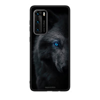 Thumbnail for Huawei P40 Dark Wolf θήκη από τη Smartfits με σχέδιο στο πίσω μέρος και μαύρο περίβλημα | Smartphone case with colorful back and black bezels by Smartfits