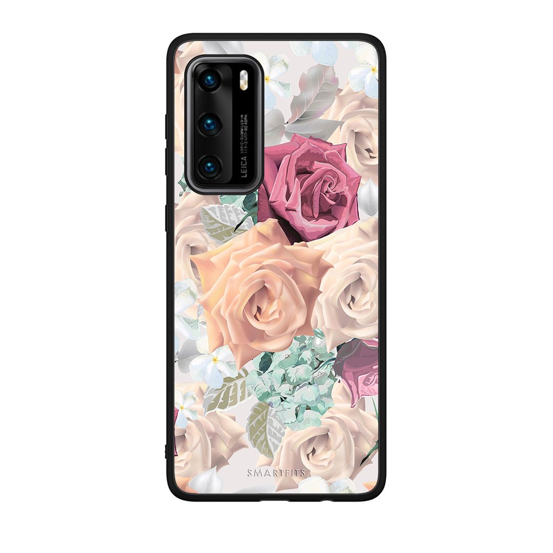 99 - Huawei P40  Bouquet Floral case, cover, bumper