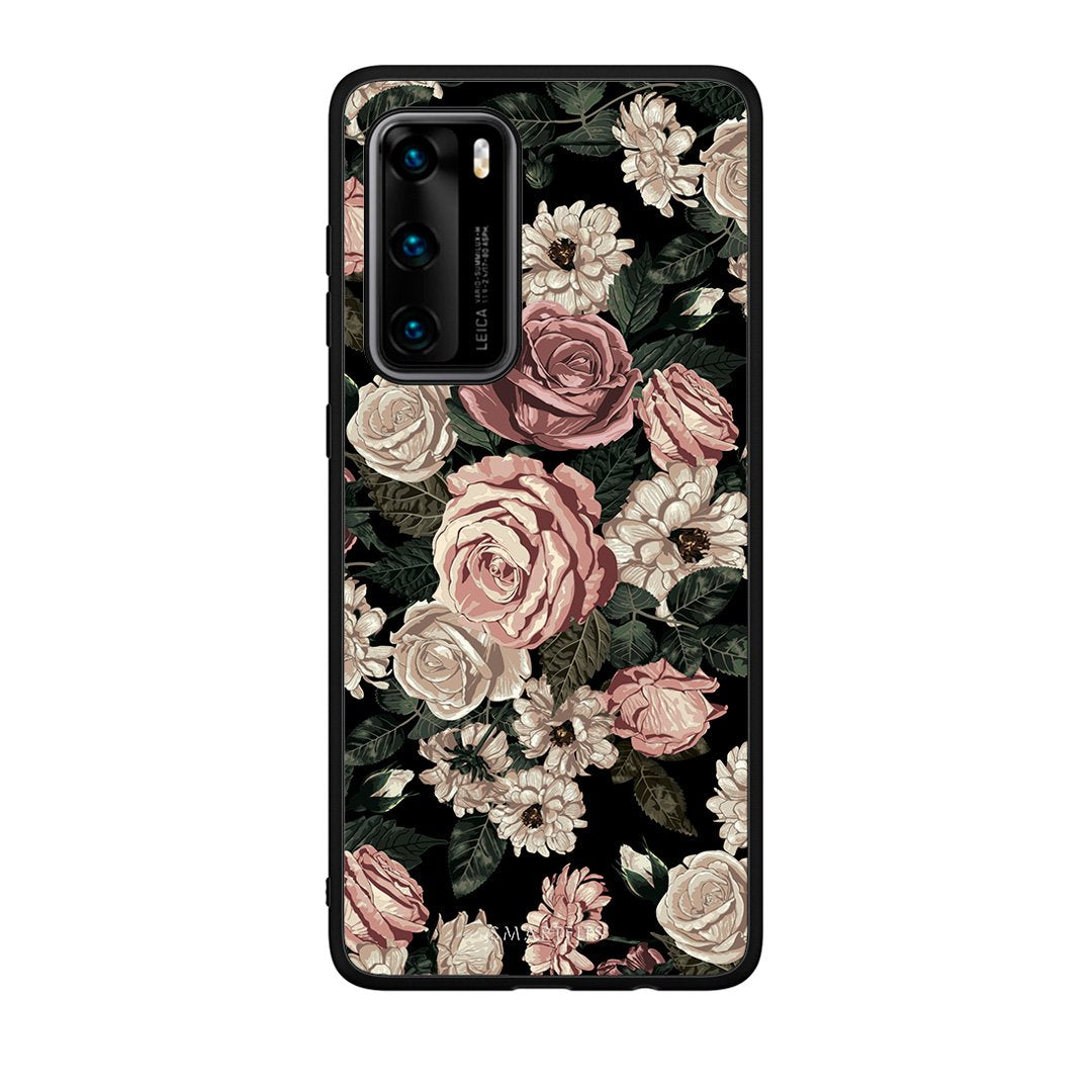 4 - Huawei P40 Wild Roses Flower case, cover, bumper