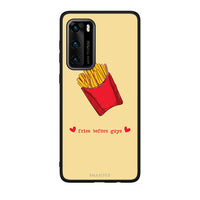 Thumbnail for Huawei P40 Fries Before Guys Θήκη Αγίου Βαλεντίνου από τη Smartfits με σχέδιο στο πίσω μέρος και μαύρο περίβλημα | Smartphone case with colorful back and black bezels by Smartfits