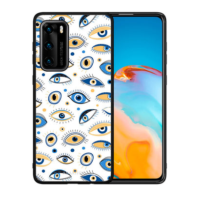 Θήκη Huawei P40 Ftou Ftou από τη Smartfits με σχέδιο στο πίσω μέρος και μαύρο περίβλημα | Huawei P40 Ftou Ftou case with colorful back and black bezels