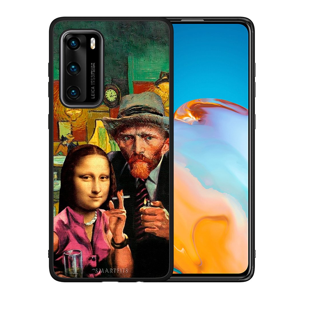 Θήκη Huawei P40 Funny Art από τη Smartfits με σχέδιο στο πίσω μέρος και μαύρο περίβλημα | Huawei P40 Funny Art case with colorful back and black bezels