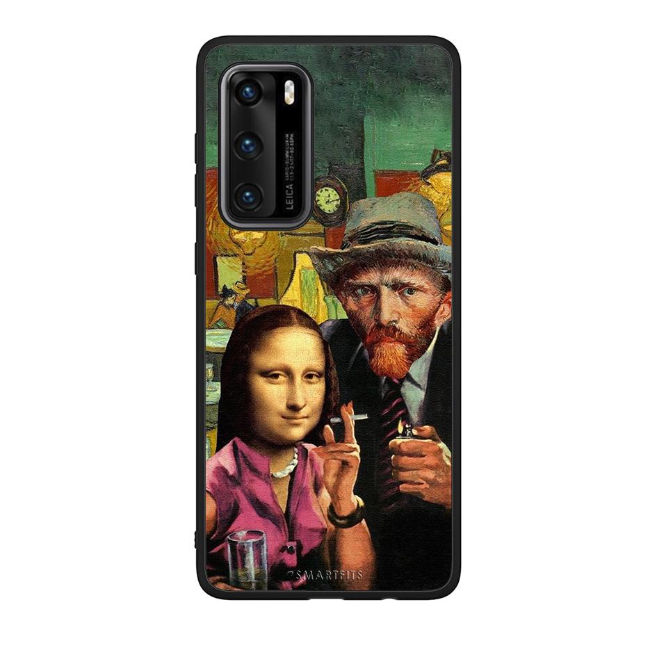 Huawei P40 Funny Art θήκη από τη Smartfits με σχέδιο στο πίσω μέρος και μαύρο περίβλημα | Smartphone case with colorful back and black bezels by Smartfits