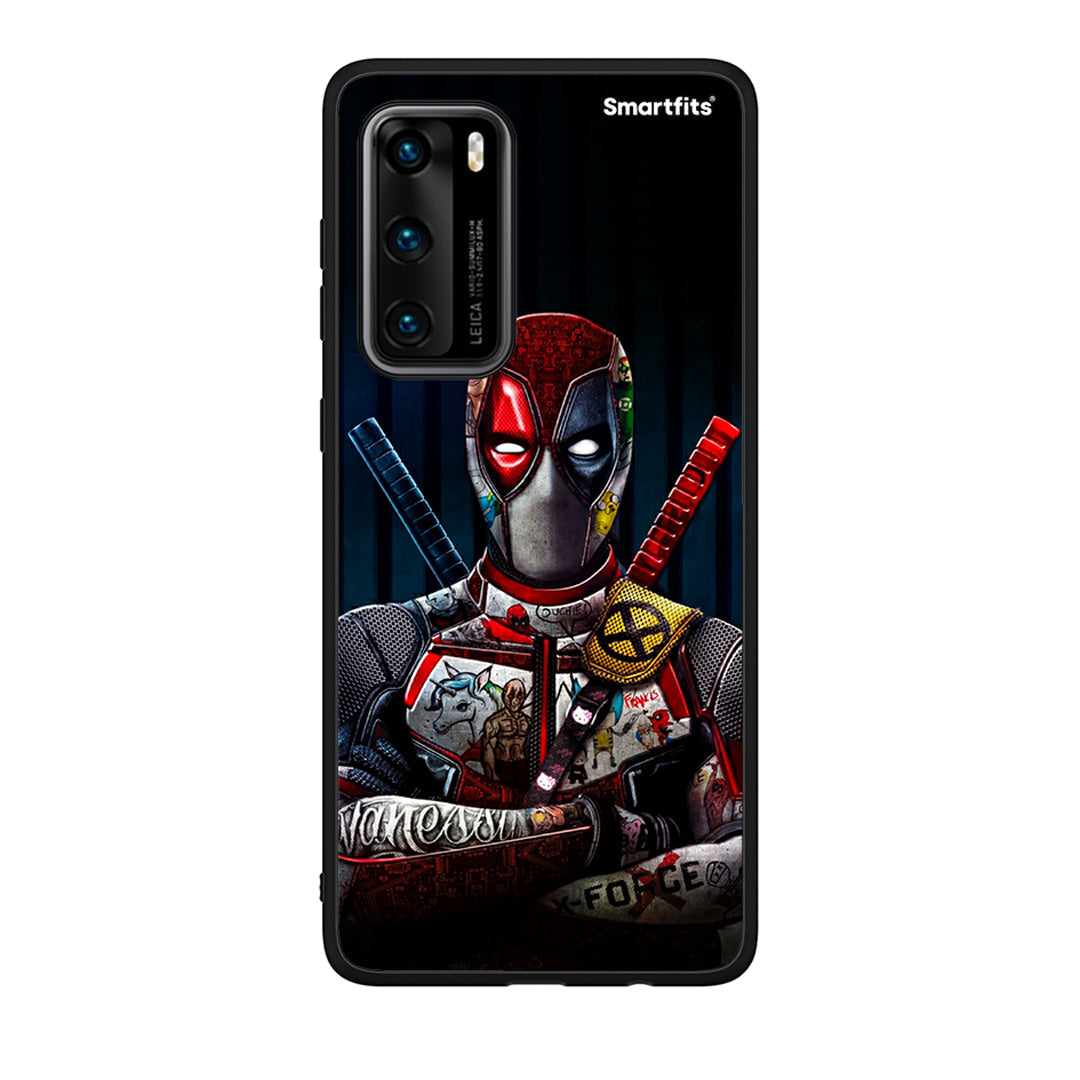 Huawei P40 Funny Guy θήκη από τη Smartfits με σχέδιο στο πίσω μέρος και μαύρο περίβλημα | Smartphone case with colorful back and black bezels by Smartfits