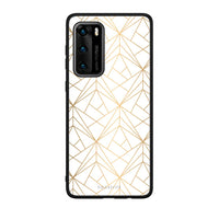 Thumbnail for 111 - Huawei P40  Luxury White Geometric case, cover, bumper