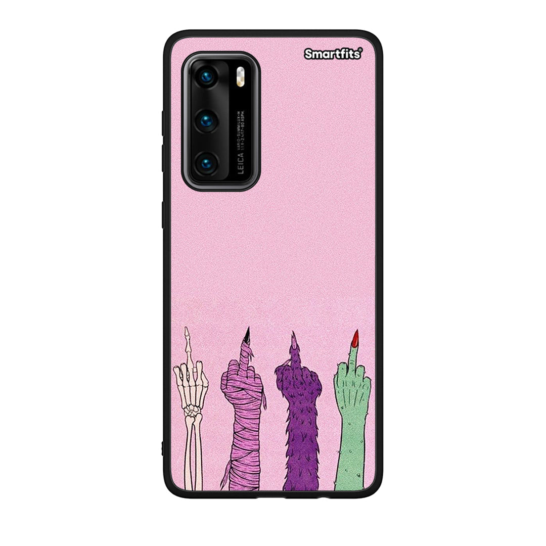 Huawei P40 Halloween Be A Lady Θήκη από τη Smartfits με σχέδιο στο πίσω μέρος και μαύρο περίβλημα | Smartphone case with colorful back and black bezels by Smartfits