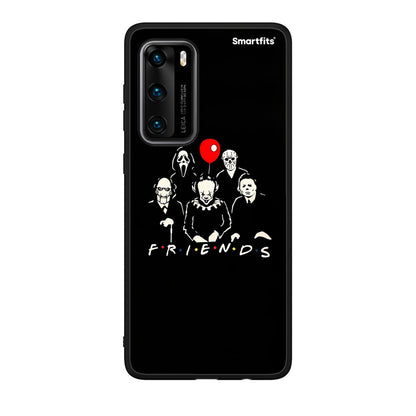 Huawei P40 Halloween Friends Θήκη από τη Smartfits με σχέδιο στο πίσω μέρος και μαύρο περίβλημα | Smartphone case with colorful back and black bezels by Smartfits