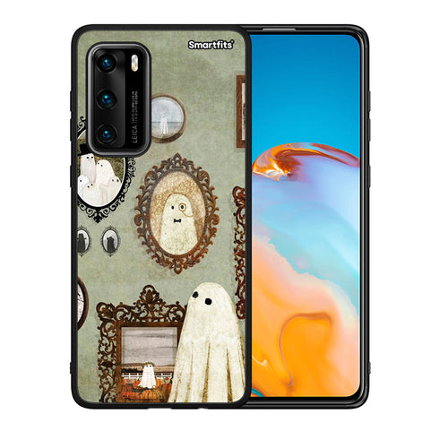 Θήκη Huawei P40 Halloween Ghost Season από τη Smartfits με σχέδιο στο πίσω μέρος και μαύρο περίβλημα | Huawei P40 Halloween Ghost Season case with colorful back and black bezels
