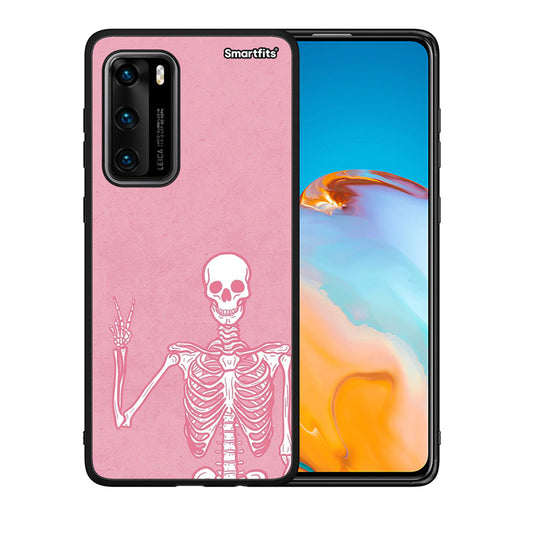 Θήκη Huawei P40 Halloween Motivation από τη Smartfits με σχέδιο στο πίσω μέρος και μαύρο περίβλημα | Huawei P40 Halloween Motivation case with colorful back and black bezels