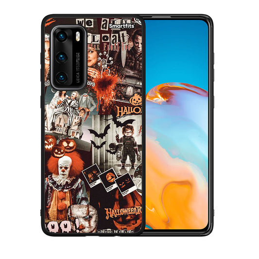 Θήκη Huawei P40 Halloween Spooky Season από τη Smartfits με σχέδιο στο πίσω μέρος και μαύρο περίβλημα | Huawei P40 Halloween Spooky Season case with colorful back and black bezels