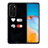 Thumbnail for Θήκη Αγίου Βαλεντίνου Huawei P40 Heart Vs Brain από τη Smartfits με σχέδιο στο πίσω μέρος και μαύρο περίβλημα | Huawei P40 Heart Vs Brain case with colorful back and black bezels