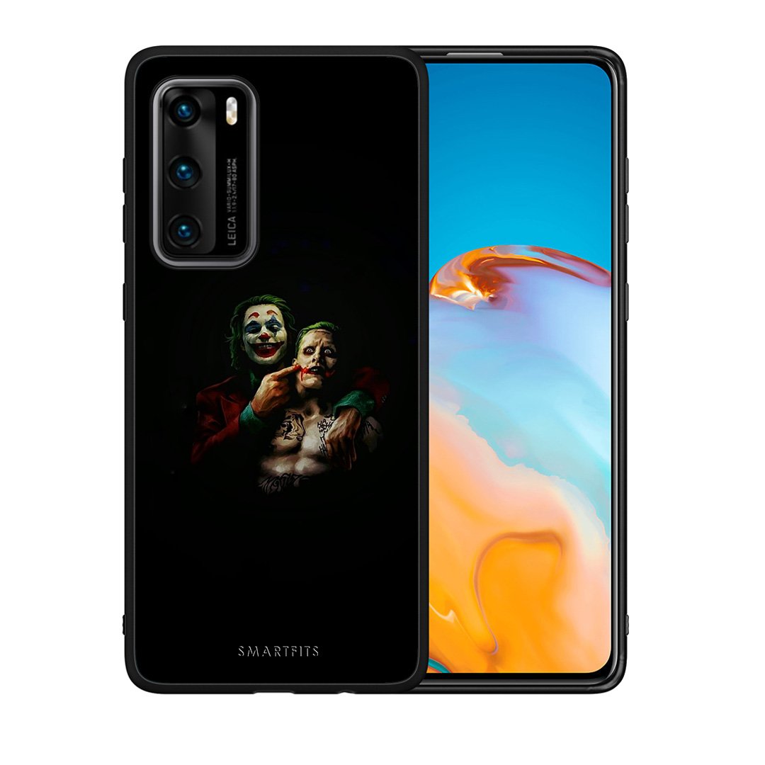 Θήκη Huawei P40 Clown Hero από τη Smartfits με σχέδιο στο πίσω μέρος και μαύρο περίβλημα | Huawei P40 Clown Hero case with colorful back and black bezels
