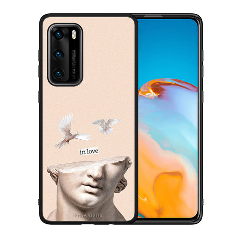 Θήκη Huawei P40 In Love από τη Smartfits με σχέδιο στο πίσω μέρος και μαύρο περίβλημα | Huawei P40 In Love case with colorful back and black bezels