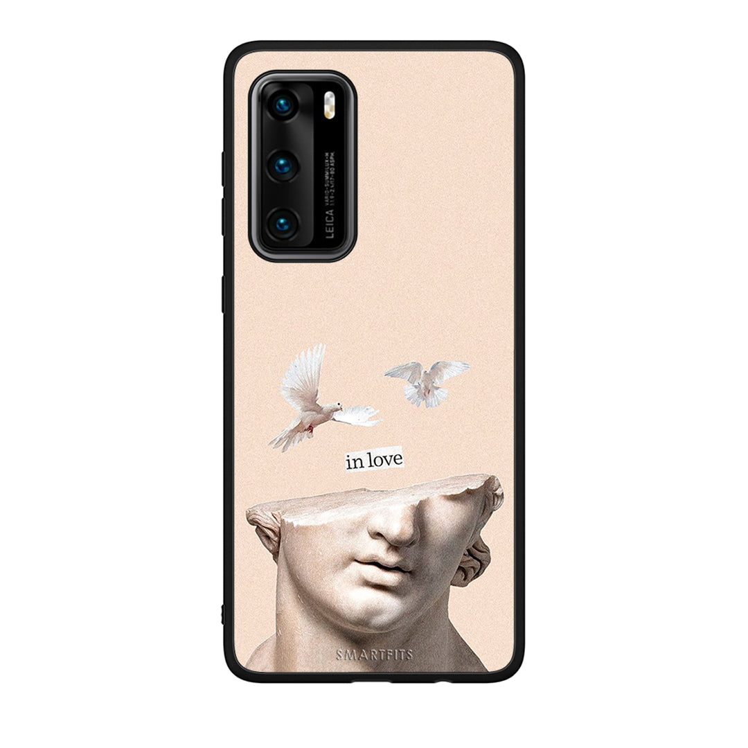 Huawei P40 In Love θήκη από τη Smartfits με σχέδιο στο πίσω μέρος και μαύρο περίβλημα | Smartphone case with colorful back and black bezels by Smartfits