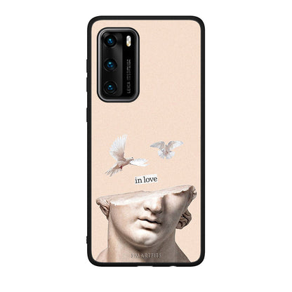 Huawei P40 In Love θήκη από τη Smartfits με σχέδιο στο πίσω μέρος και μαύρο περίβλημα | Smartphone case with colorful back and black bezels by Smartfits