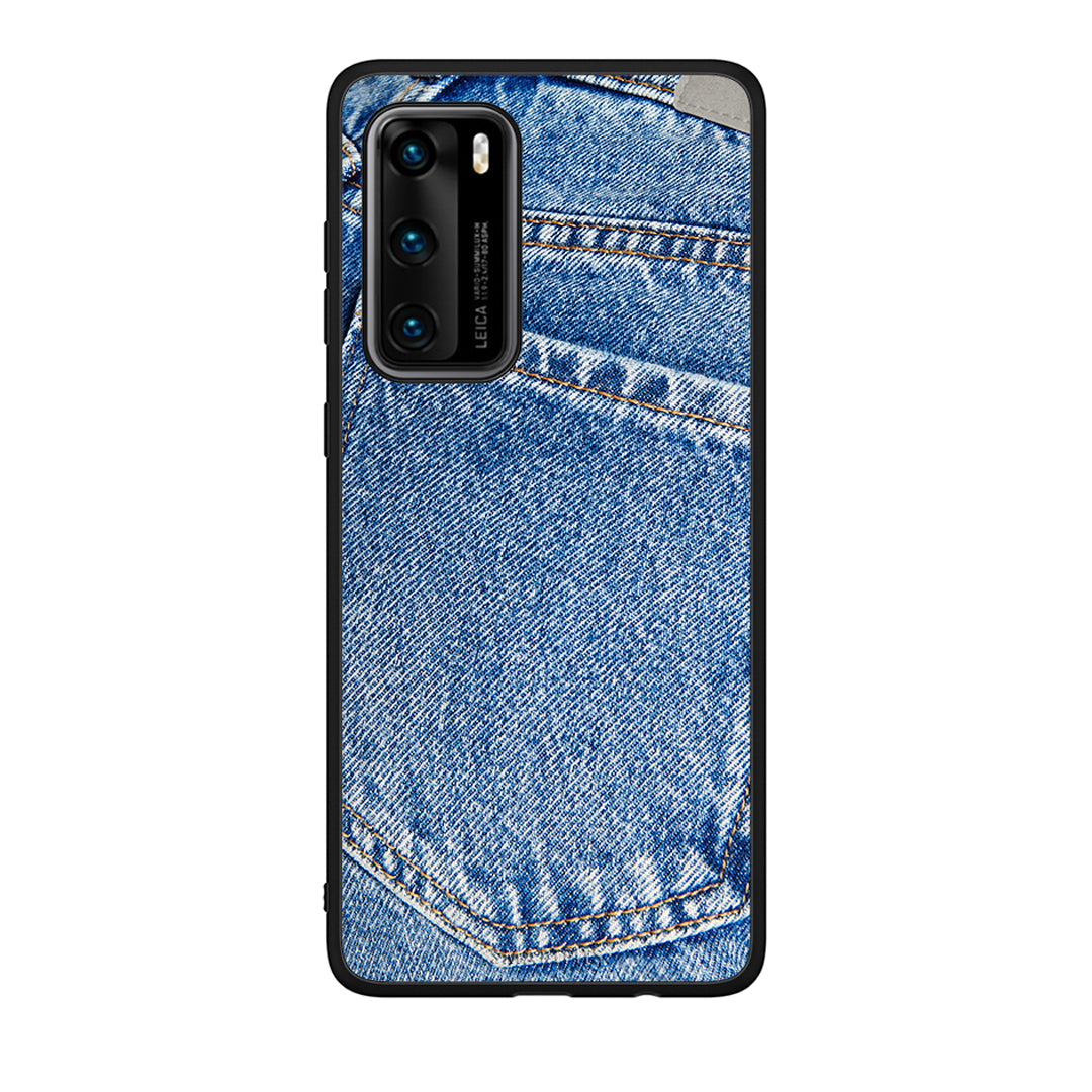 Huawei P40 Jeans Pocket θήκη από τη Smartfits με σχέδιο στο πίσω μέρος και μαύρο περίβλημα | Smartphone case with colorful back and black bezels by Smartfits