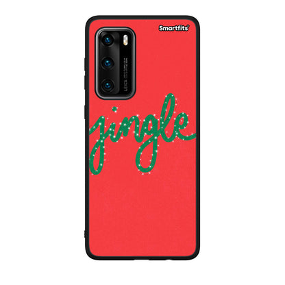 Huawei P40 Jingle Xmas θήκη από τη Smartfits με σχέδιο στο πίσω μέρος και μαύρο περίβλημα | Smartphone case with colorful back and black bezels by Smartfits