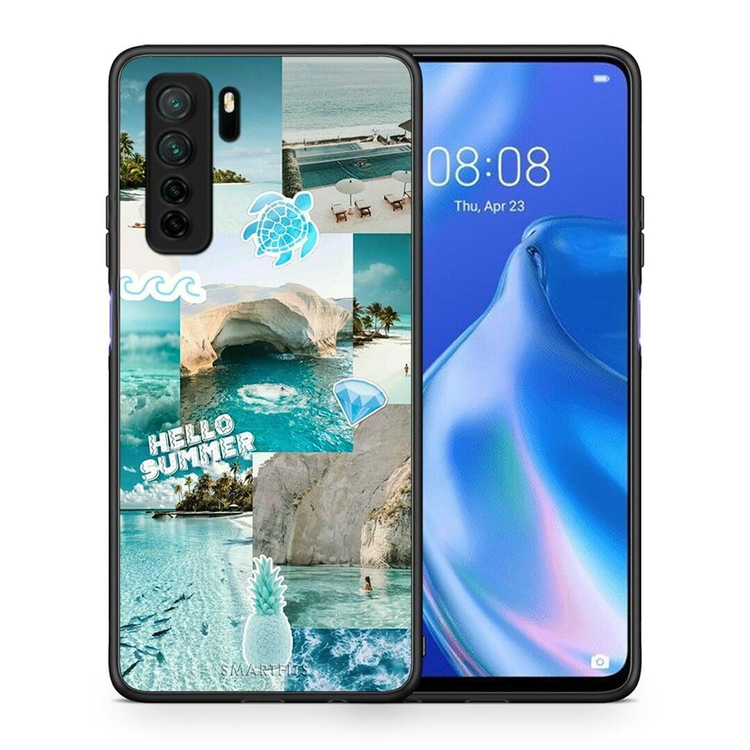 Θήκη Huawei P40 Lite 5G Aesthetic Summer από τη Smartfits με σχέδιο στο πίσω μέρος και μαύρο περίβλημα | Huawei P40 Lite 5G Aesthetic Summer Case with Colorful Back and Black Bezels