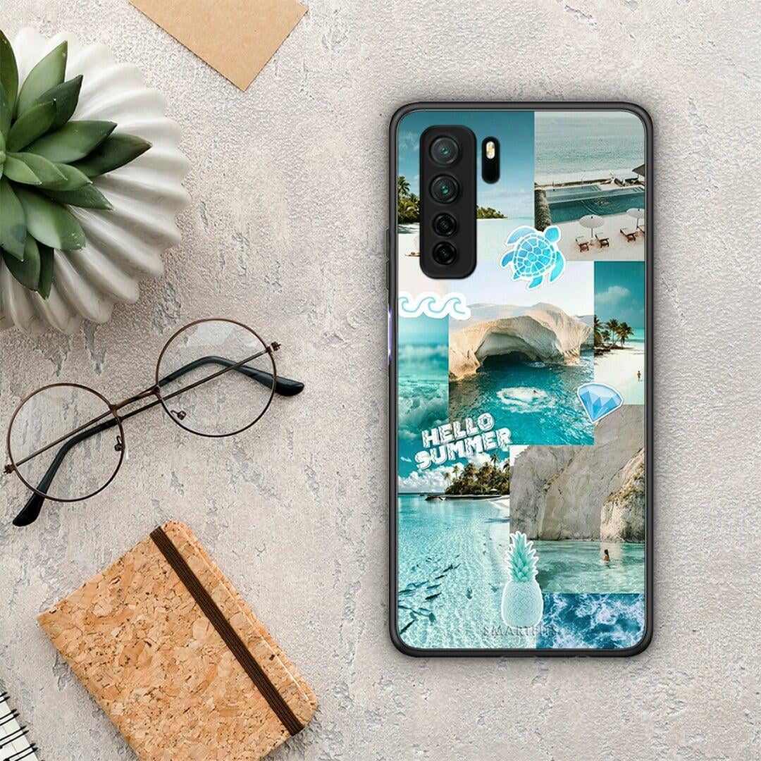 Θήκη Huawei P40 Lite 5G Aesthetic Summer από τη Smartfits με σχέδιο στο πίσω μέρος και μαύρο περίβλημα | Huawei P40 Lite 5G Aesthetic Summer Case with Colorful Back and Black Bezels