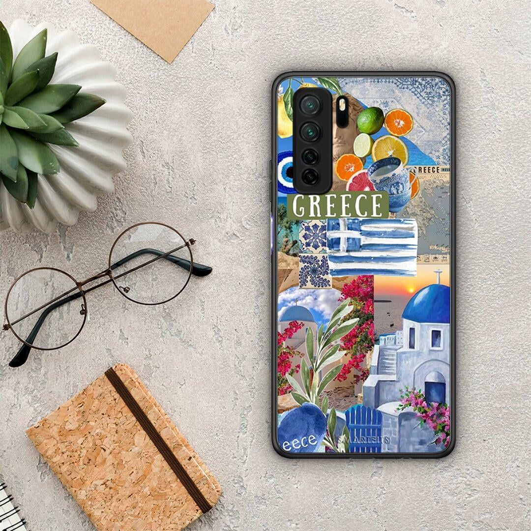 Θήκη Huawei P40 Lite 5G All Greek από τη Smartfits με σχέδιο στο πίσω μέρος και μαύρο περίβλημα | Huawei P40 Lite 5G All Greek Case with Colorful Back and Black Bezels