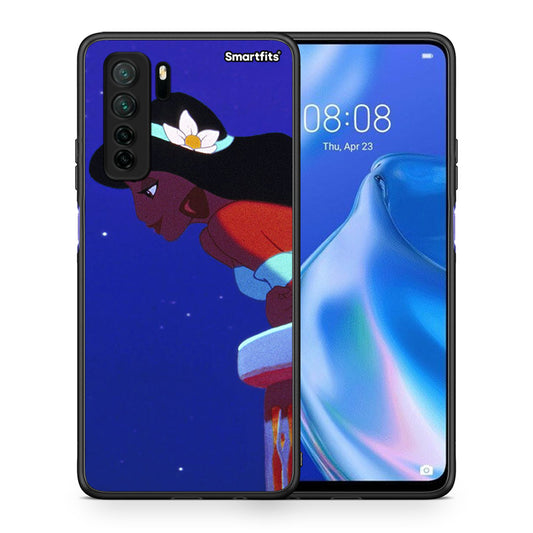 Θήκη Huawei P40 Lite 5G Alladin And Jasmine Love 2 από τη Smartfits με σχέδιο στο πίσω μέρος και μαύρο περίβλημα | Huawei P40 Lite 5G Alladin And Jasmine Love 2 Case with Colorful Back and Black Bezels