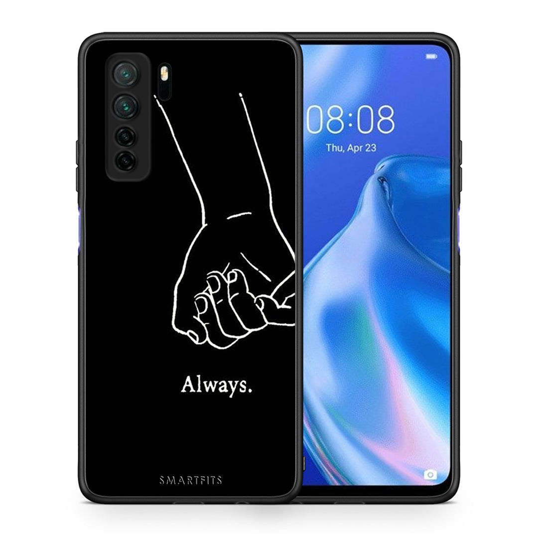 Θήκη Huawei P40 Lite 5G Always & Forever 1 από τη Smartfits με σχέδιο στο πίσω μέρος και μαύρο περίβλημα | Huawei P40 Lite 5G Always & Forever 1 Case with Colorful Back and Black Bezels