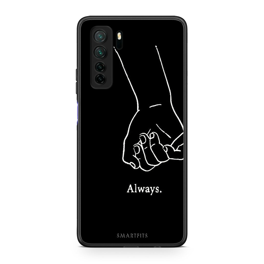 Θήκη Huawei P40 Lite 5G Always & Forever 1 από τη Smartfits με σχέδιο στο πίσω μέρος και μαύρο περίβλημα | Huawei P40 Lite 5G Always & Forever 1 Case with Colorful Back and Black Bezels