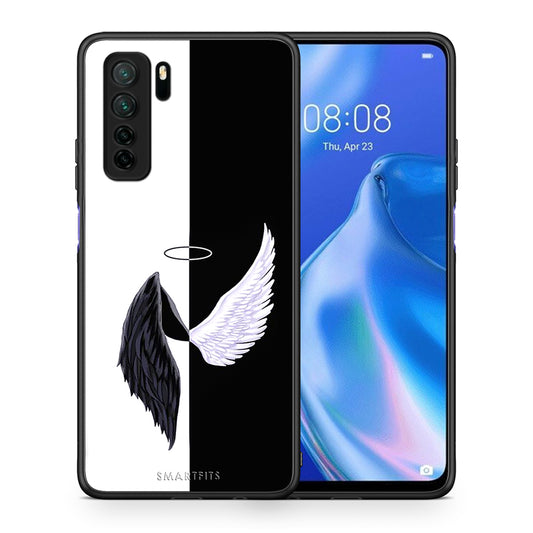 Θήκη Huawei P40 Lite 5G Angels Demons από τη Smartfits με σχέδιο στο πίσω μέρος και μαύρο περίβλημα | Huawei P40 Lite 5G Angels Demons Case with Colorful Back and Black Bezels
