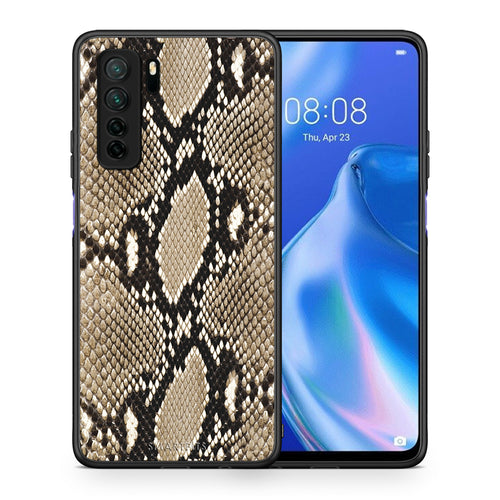 Θήκη Huawei P40 Lite 5G Animal Fashion Snake από τη Smartfits με σχέδιο στο πίσω μέρος και μαύρο περίβλημα | Huawei P40 Lite 5G Animal Fashion Snake Case with Colorful Back and Black Bezels