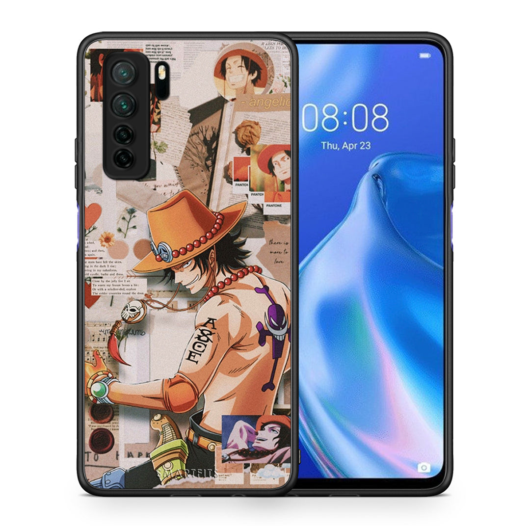 Θήκη Huawei P40 Lite 5G Anime Collage από τη Smartfits με σχέδιο στο πίσω μέρος και μαύρο περίβλημα | Huawei P40 Lite 5G Anime Collage Case with Colorful Back and Black Bezels