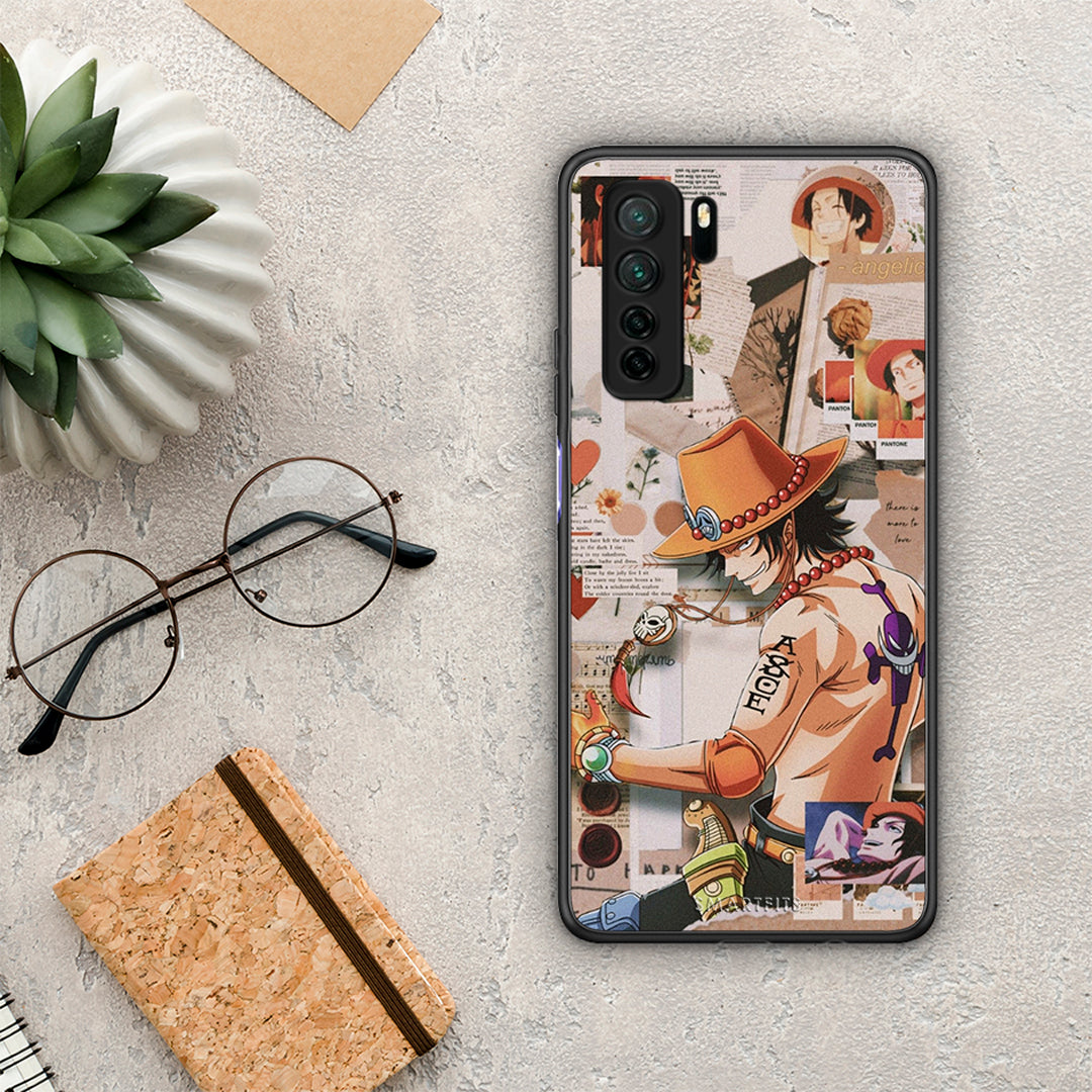 Θήκη Huawei P40 Lite 5G Anime Collage από τη Smartfits με σχέδιο στο πίσω μέρος και μαύρο περίβλημα | Huawei P40 Lite 5G Anime Collage Case with Colorful Back and Black Bezels