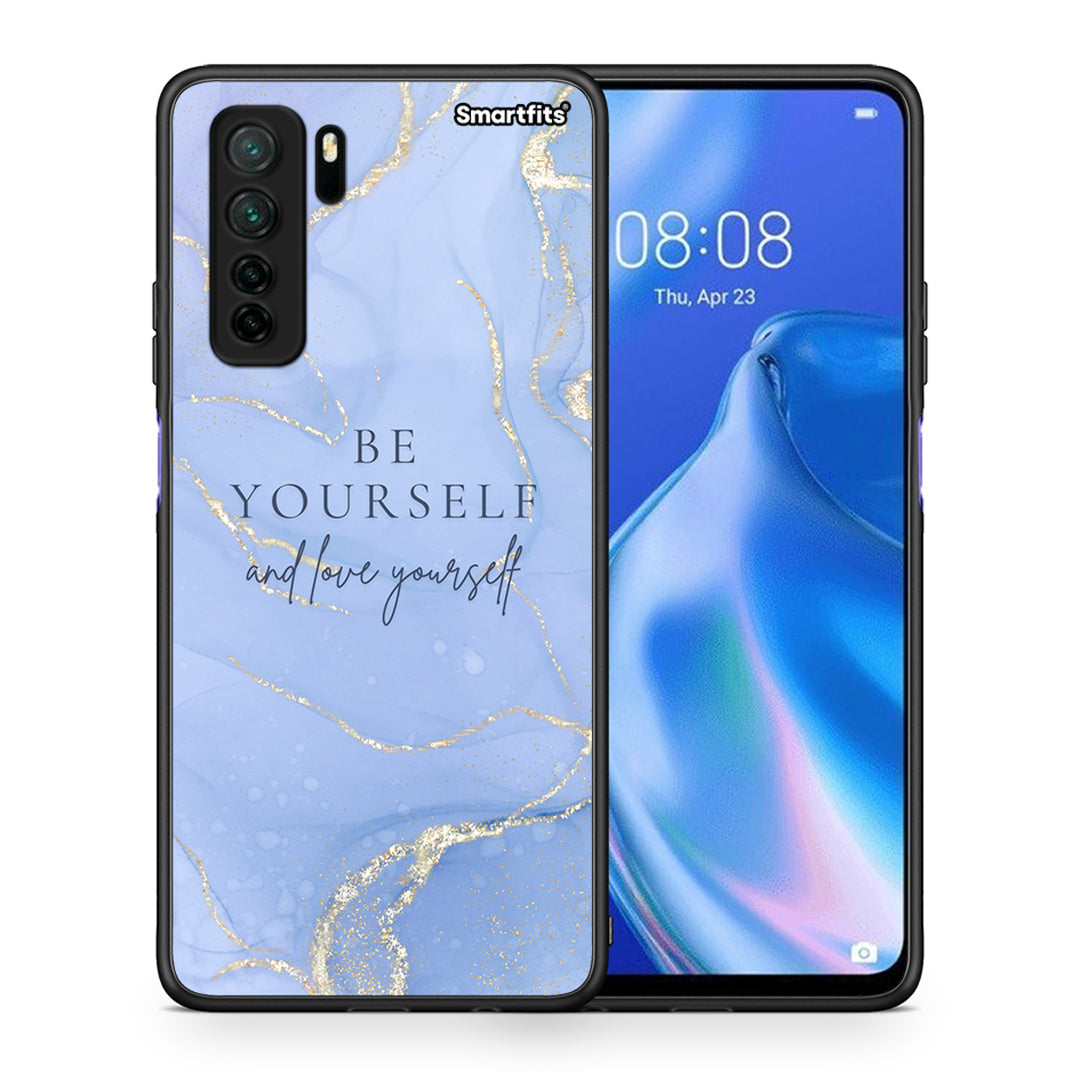 Θήκη Huawei P40 Lite 5G Be Yourself από τη Smartfits με σχέδιο στο πίσω μέρος και μαύρο περίβλημα | Huawei P40 Lite 5G Be Yourself Case with Colorful Back and Black Bezels
