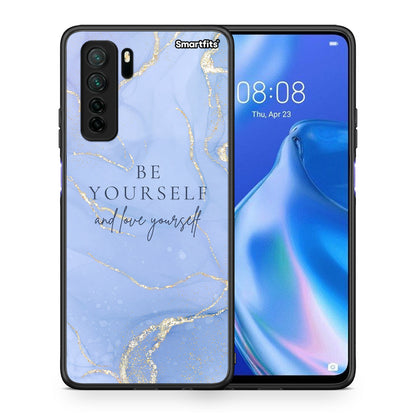 Θήκη Huawei P40 Lite 5G Be Yourself από τη Smartfits με σχέδιο στο πίσω μέρος και μαύρο περίβλημα | Huawei P40 Lite 5G Be Yourself Case with Colorful Back and Black Bezels