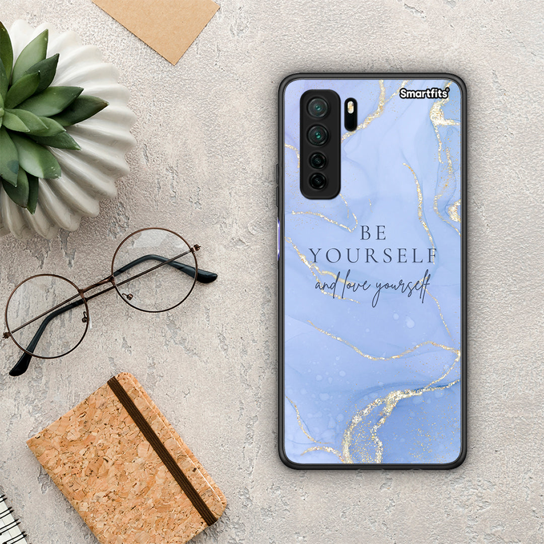 Θήκη Huawei P40 Lite 5G Be Yourself από τη Smartfits με σχέδιο στο πίσω μέρος και μαύρο περίβλημα | Huawei P40 Lite 5G Be Yourself Case with Colorful Back and Black Bezels