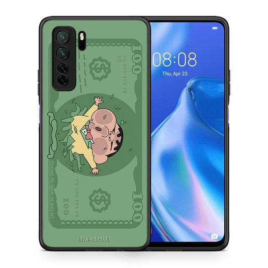 Θήκη Huawei P40 Lite 5G Big Money από τη Smartfits με σχέδιο στο πίσω μέρος και μαύρο περίβλημα | Huawei P40 Lite 5G Big Money Case with Colorful Back and Black Bezels
