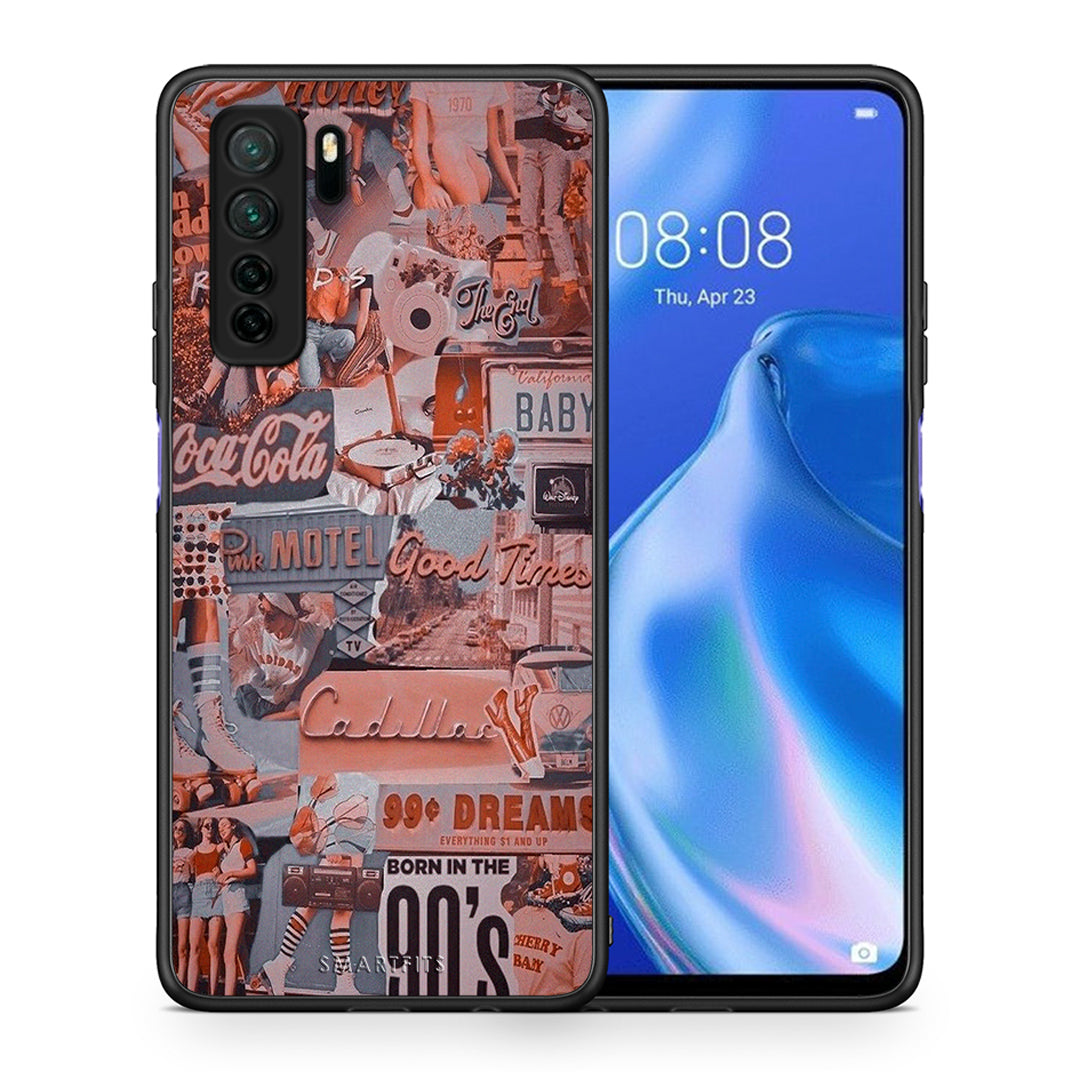 Θήκη Huawei P40 Lite 5G Born In 90s από τη Smartfits με σχέδιο στο πίσω μέρος και μαύρο περίβλημα | Huawei P40 Lite 5G Born In 90s Case with Colorful Back and Black Bezels