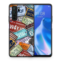 Thumbnail for Θήκη Huawei P40 Lite 5G Car Plates από τη Smartfits με σχέδιο στο πίσω μέρος και μαύρο περίβλημα | Huawei P40 Lite 5G Car Plates Case with Colorful Back and Black Bezels