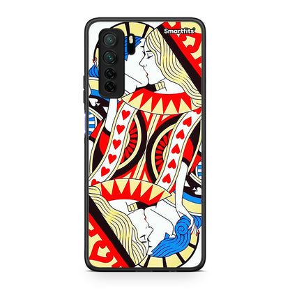 Θήκη Huawei P40 Lite 5G Card Love από τη Smartfits με σχέδιο στο πίσω μέρος και μαύρο περίβλημα | Huawei P40 Lite 5G Card Love Case with Colorful Back and Black Bezels