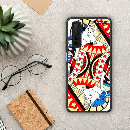 Θήκη Huawei P40 Lite 5G Card Love από τη Smartfits με σχέδιο στο πίσω μέρος και μαύρο περίβλημα | Huawei P40 Lite 5G Card Love Case with Colorful Back and Black Bezels