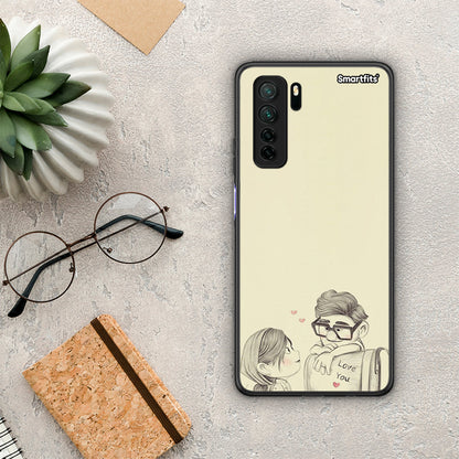 Θήκη Huawei P40 Lite 5G Carl And Ellie από τη Smartfits με σχέδιο στο πίσω μέρος και μαύρο περίβλημα | Huawei P40 Lite 5G Carl And Ellie Case with Colorful Back and Black Bezels