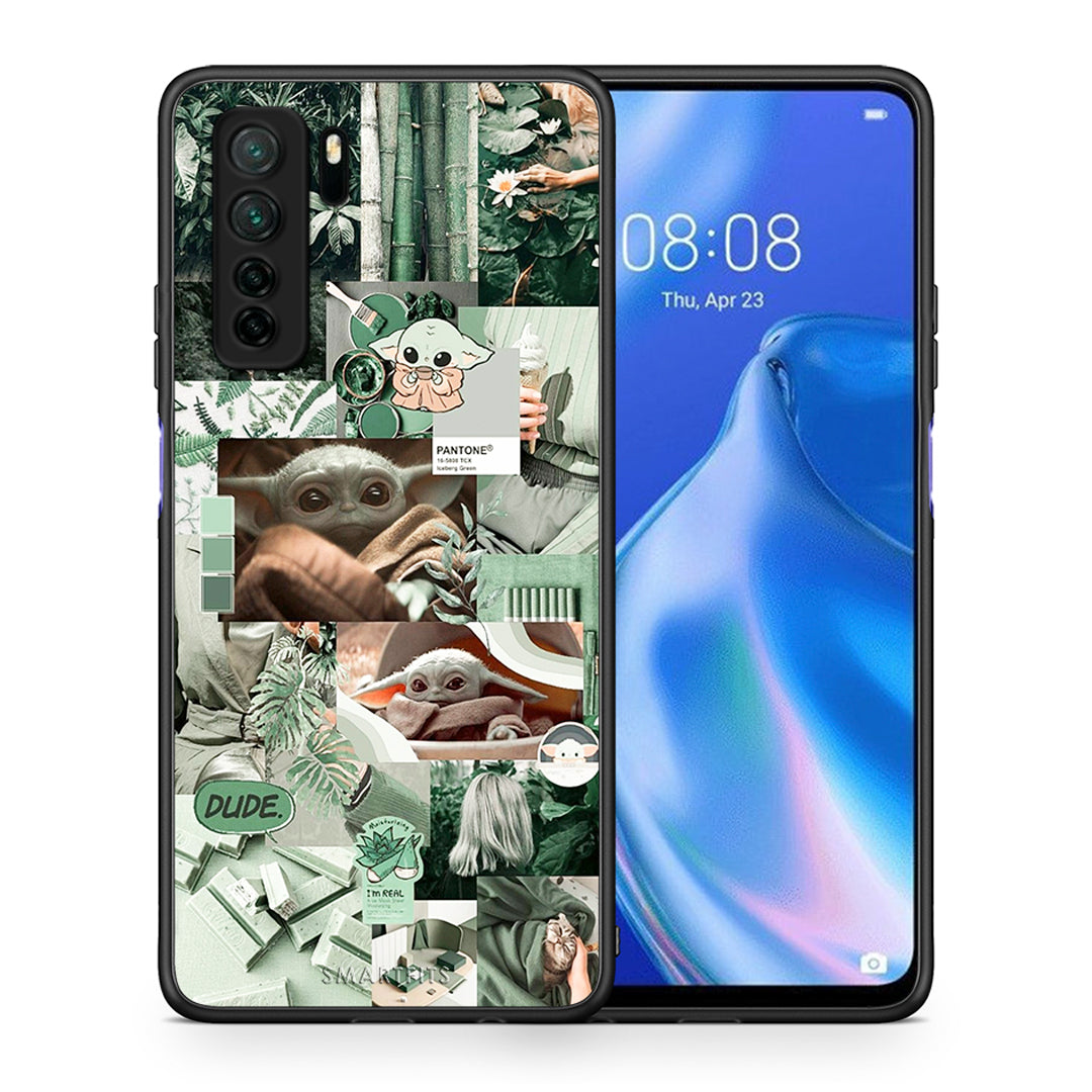 Θήκη Huawei P40 Lite 5G Collage Dude από τη Smartfits με σχέδιο στο πίσω μέρος και μαύρο περίβλημα | Huawei P40 Lite 5G Collage Dude Case with Colorful Back and Black Bezels