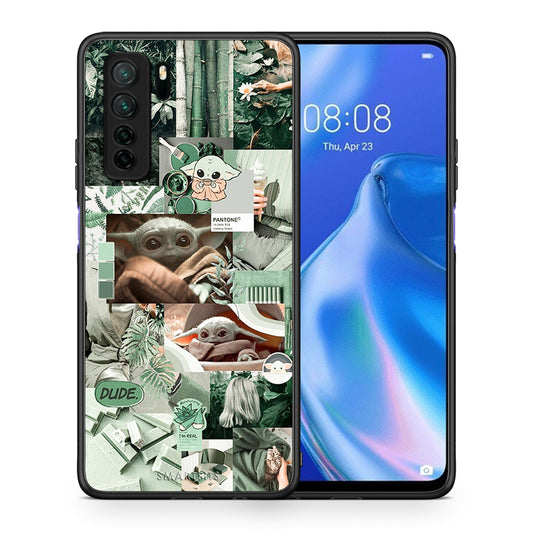 Θήκη Huawei P40 Lite 5G Collage Dude από τη Smartfits με σχέδιο στο πίσω μέρος και μαύρο περίβλημα | Huawei P40 Lite 5G Collage Dude Case with Colorful Back and Black Bezels
